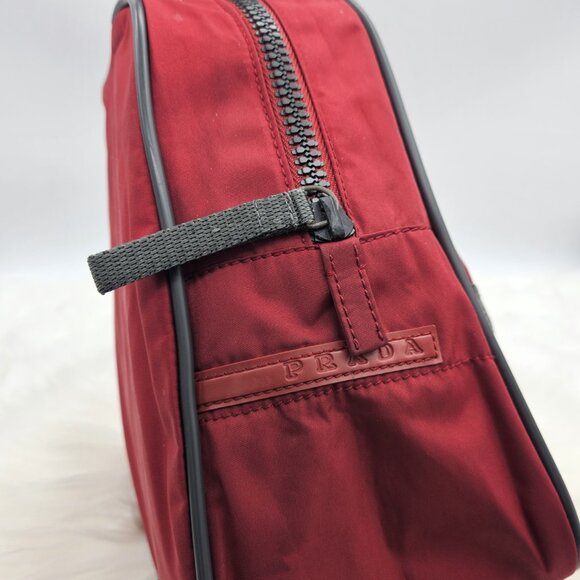 Prada   Red Nylon Sport Top Handle Bag - Picture 8 of 17